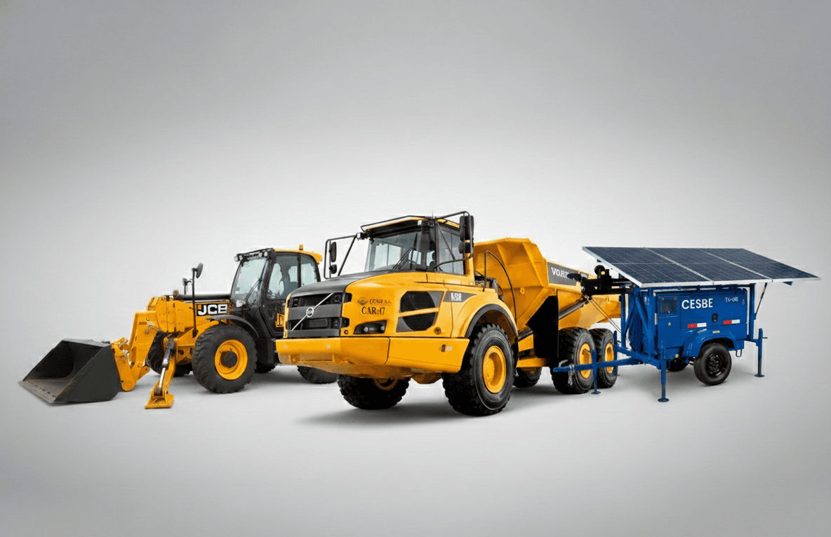 Frota completa ITAÚNA Rental: JCB, Volvo, bombas, SolarDrill e conectividade